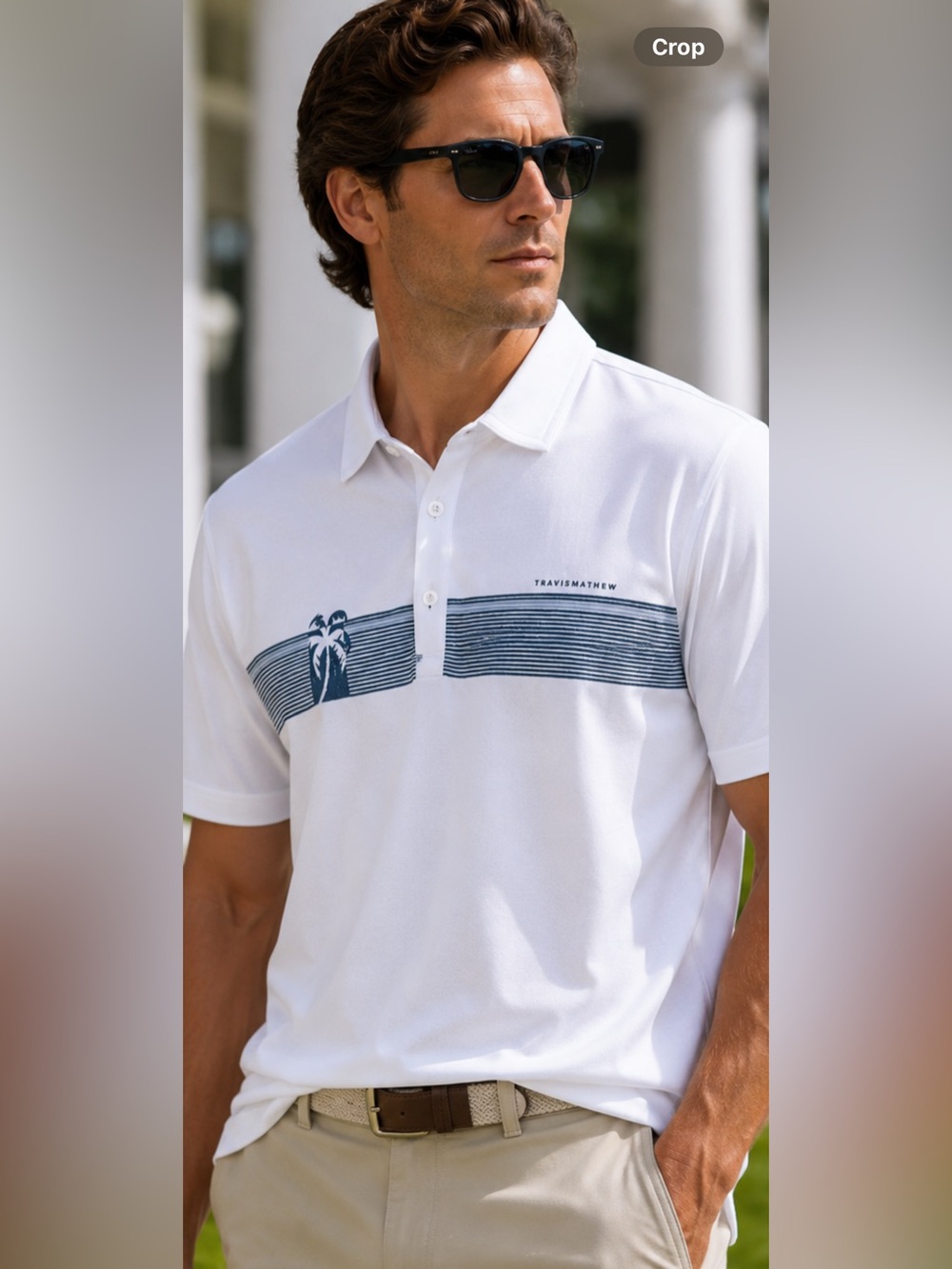 TRAVISMATHEW White Golf Polo Shirt XL Tacoma Country & Golf Club 1894